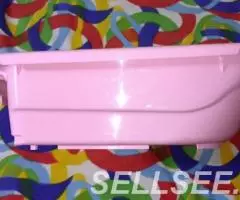 Розовая ванночка для купания младенцев Пластишка - 4