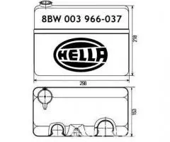 Бачок стеклоомывателя Hella 8BW 003 966-037 в сборе с . .. - 3