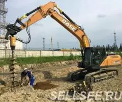 Аренда ямобура, аренда вибропогружателя на экскаваторе - 3