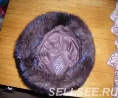 берет зимний из меха норки - 2