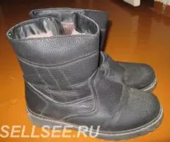 Сапоги зимние муж Мех Кожа Рязань 43-44р. - 2