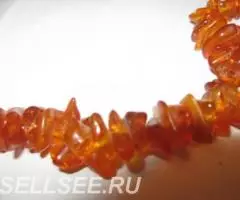 Колье Янтарь необработанный короткий - 2