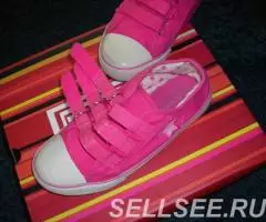 полукеды кеды розовые на липучках, р 35 - 3