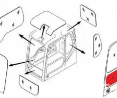 Стекло двери нижнее 11149772 Volvo BL71Plus