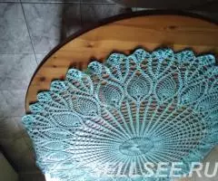 Скатерть ажурная бирюзовая - 2