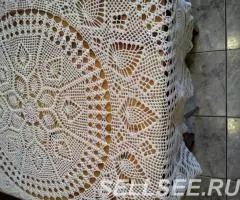 Скатерть кружевная вязаная - 2