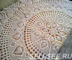 Скатерть кружевная вязаная - 3