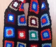 Шарф вязаный Бабушкин квадрат - 4