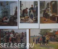 Соцреализм, школьники, дети, пионеры 1950е годы - 2