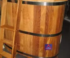 Купель дубовая с вкладышем из пластика - 2