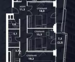 Продаю 3-комн квартиру, 105 кв м - 3