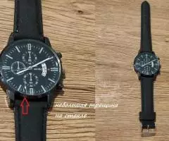 Новые часы MEIBO, наручные с ремешком из искусственной кожи и календарем.