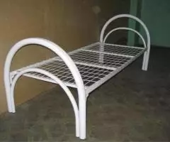 Кровати металлические на заказ двухъярусные с лестницами - 6