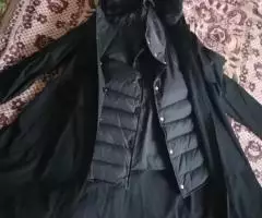 UTERQUE НОВЫЙ ПЛАЩ +ЖИЛЕТ ЧЁРНЫЙ ЦВЕТ РАЗМЕР S - 2