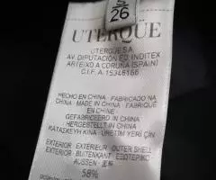 UTERQUE НОВЫЙ ПЛАЩ +ЖИЛЕТ ЧЁРНЫЙ ЦВЕТ РАЗМЕР S - 7