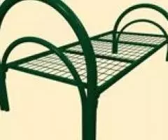 Двухъярусные кровати металлические с лестницами эконом класса - 5