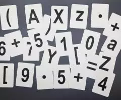 Комплект цифр, букв и знаков с магнитным креплением по математике для начальной школы - 3