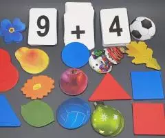 Счетная касса (карточки с цифрами, мат. знаками и изображениями.) - 4