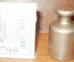 Старинная торговая фунтовая гирька. Бронзовая гирька 200гр. - 2