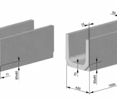 Лотки водосточные канальные ЛВК - 7