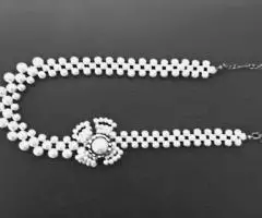 Колье из искусственного жемчуга. - 4