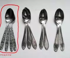 Вилки столовые и чайные ложки (нерж. сталь). - 4