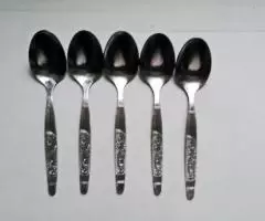 Вилки столовые и чайные ложки (нерж. сталь). - 5