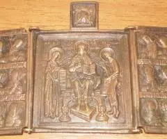 Старинные бронзовые иконки. - 3