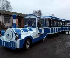 Аттракцион паровозик, аттракцион паровозик купить, рельсовый паровоз, поезд для парка - 3