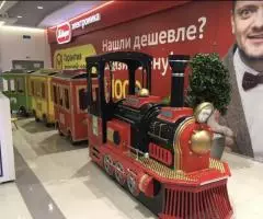 Аттракцион паровозик, аттракцион паровозик купить, рельсовый паровоз, поезд для парка - 4