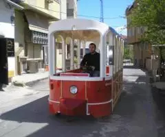 Аттракцион паровозик, аттракцион паровозик купить, рельсовый паровоз, поезд для парка - 7