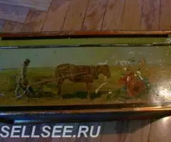 5 Жестяная коробка Соломка Абрикосов Москва антиквар - 3