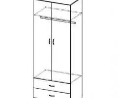 Шкаф 2-х дверный Феникс ШК 2/5 (новый) - 2