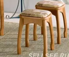 Табуреты массив с ножкой бочонок, стол (новые) - 3