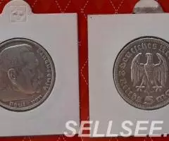 Германия. 3-й рейх . Гинденбург - 5марок, 1935 - 3