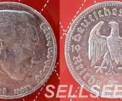 Германия. 3-й рейх . Гинденбург - 5марок, 1935 - 4