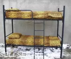 Кровати металлические с ДСП спинками для санаториев, кровати для больн ... - 2