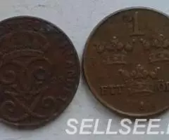 Швеция. Три короны - 1эре, 1928,38,41,42,44,50 - 2