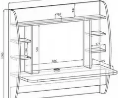 Стол компьютерный навесной Лотос КСН-11Н новый - 4
