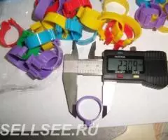 Кольца меточные разноцветные для птиц диаметр 20мм - 2