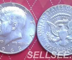 США. Кеннеди - 50ц. , серебро, 1965,1968Д и 1969Д - 2