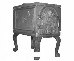 Печь чугунная шашлычница пмч-1 буржуйка - 3