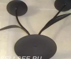 Двойной подсвечник чёрный - 2