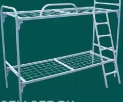 Кровати металлические для казарм, кровати двухъярусные для студентов,  ... - 3