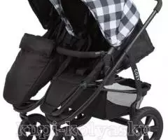 Люлька для двойни Cozy DOU Black White Check - 4