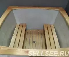 Купель для бани из лиственницы с вкладышем - 3