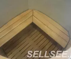 Купель для бани угловая с пластиком - 3