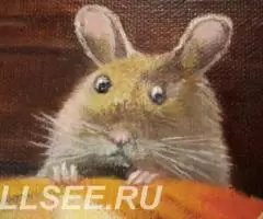 Натюрморт с дынями и мышкой, холст, масло, 40х50см - 2