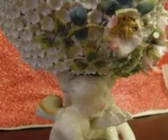 Фарф. Герман. антик. Ваза с цветами и Путти - 4