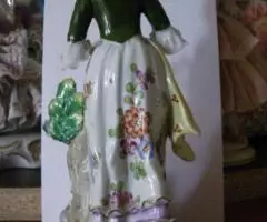 Фарфор. Зитцендорф. Герман. Милая пастушка с овечк - 3